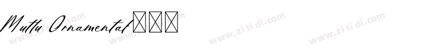 Mutlu Ornamental字体转换